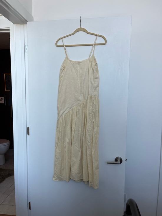 DISSH Linen Butter Yellow Midi Dress - Picture 9 of 9
